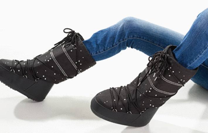 Moon boots vernis clearance noir